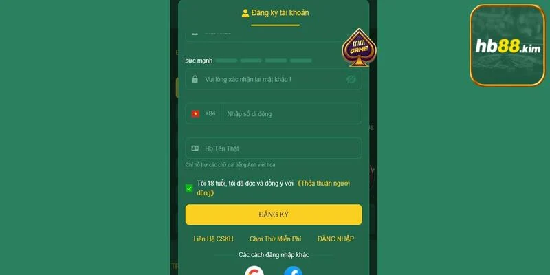 Người chơi cam kết tuân thủ quy định mở tài khoản hb88