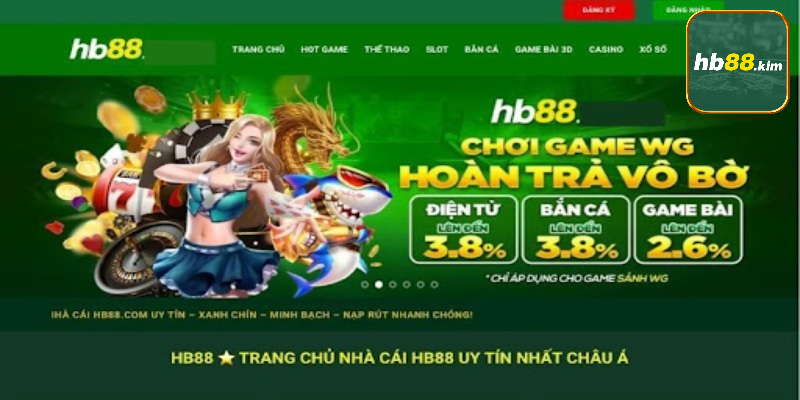 Giao diện hb88 được thiết kế đẹp mắt
