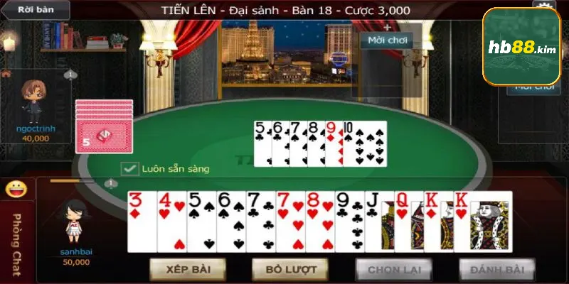 Tiến lên là game đánh bài online truyền thống 